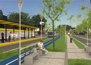 Se empezó a construir en Morón el primer Metrobus con bicisenda del área metropolitana