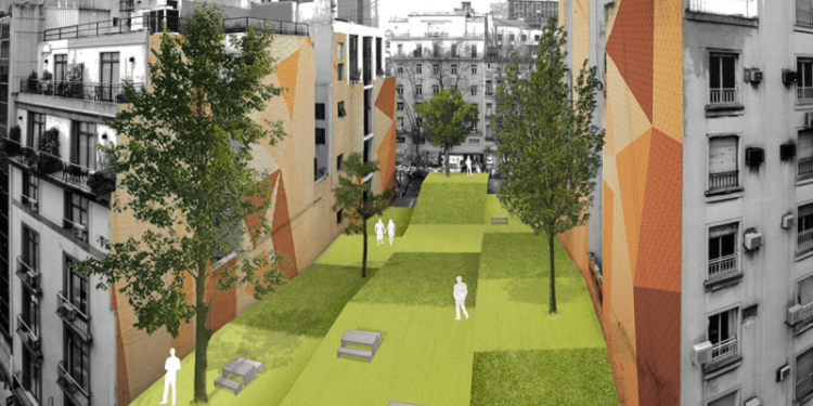 Proponen plazas elevadas sobre las playas de estacionamiento