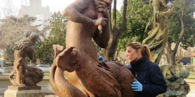 Avanza la restauración del patrimonio escultórico de Mar del Plata