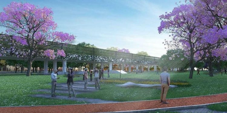 Comienza la construcción del Parque Ferroviario Palermo, sobre la avenida Juan B. Justo