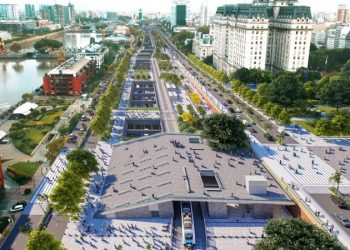 Construyen escalinatas que unirán Plaza de Mayo con Puerto Madero