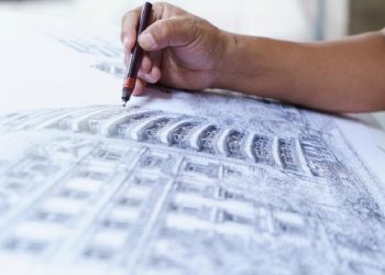 El artista jujeño que retrata edificios patrimoniales porteños en 50 horas y con cuatro gotas de tinta