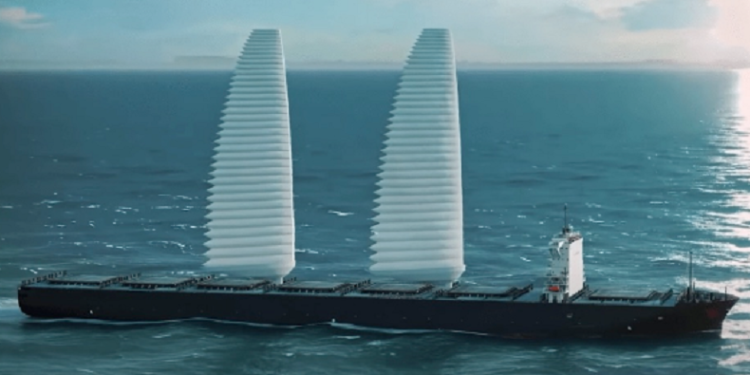 Velas hinchables en buques de carga para reducir las emisiones