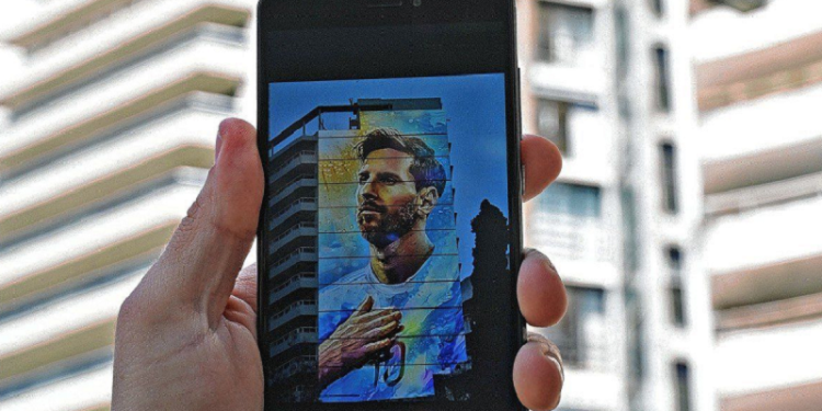 Profeta en su tierra: el mural de Messi en Rosario
