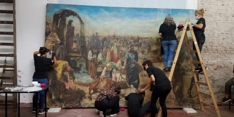 El cuadro La Yerra llegó al Museo Julio Marc 60 años después de su donación