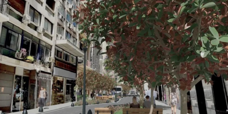 La calle Paraguay tendrá menos lugar para autos y más espacio verde y peatonal