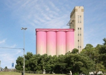 Silos rosa: nuevo diseño de pintura exterior del museo Macro