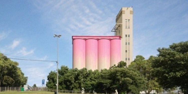 Silos rosa: nuevo diseño de pintura exterior del museo Macro