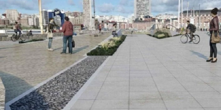 Plaza con miradores en el estacionamiento del Muelle de los Pescadores