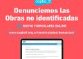 Crean un Registro para denunciar las obras no identificadas